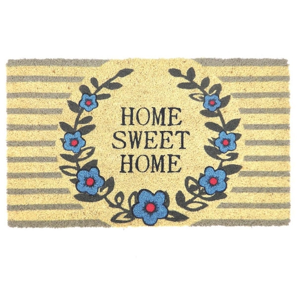 First Concept PVC Backed Coir Door Mat - Bleach Printed FC-83439 - main